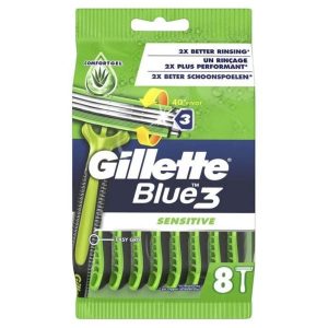 GILLETTE BLUE III SENSITIVE 8 S.