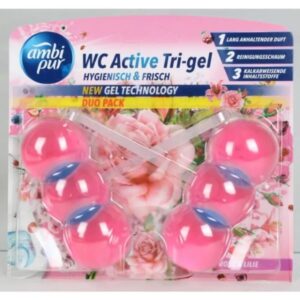 AMBIPUR WC ACTIVE TRI-GEL ROSA 1+1.
