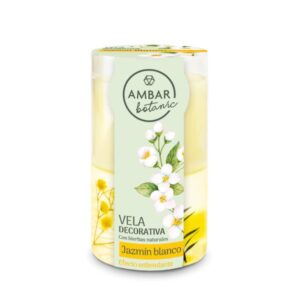 AMBAR VELA CERA&GELATINA JAZMIN BCO