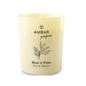 AMBAR VELA BLACK&WHITE FLOR MIMOSA.